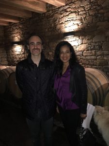 Couple in a Wine Cellar