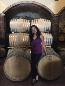 Woman with Wine Barrels