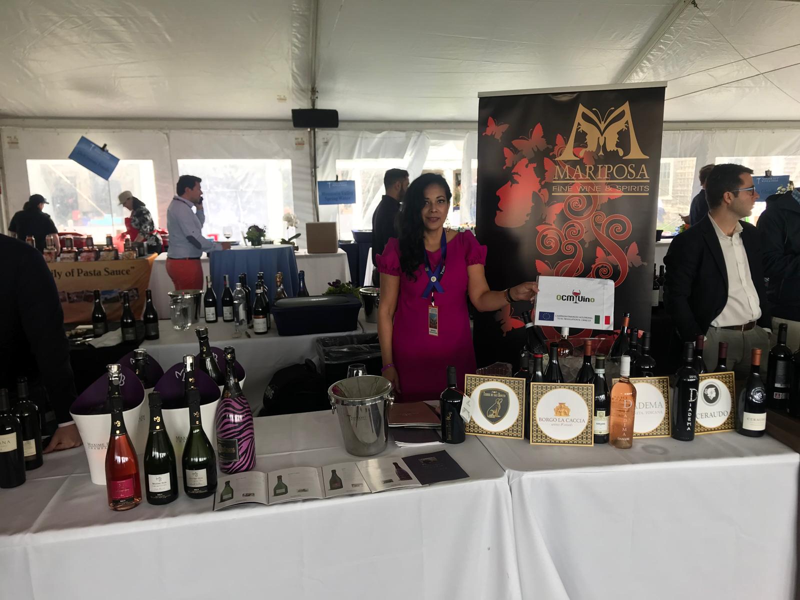 Mariposa at a wine tasting event